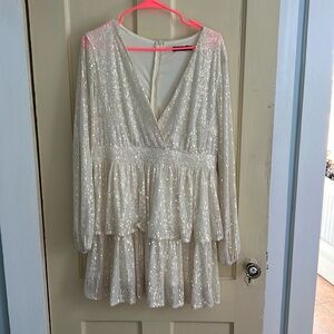 Sequin Ivory Dress
